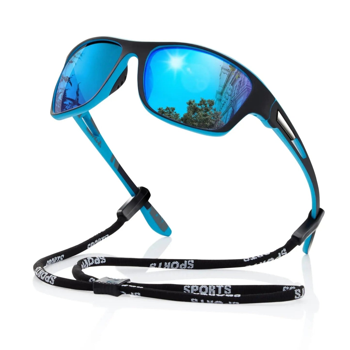 Sportieve Gepolariseerde Zonnebril – UV400 Bescherming – Wrap-Around Design voor Fietsen, Hardlopen & Outdoor Activiteiten | Lichtgewicht Anti-Reflectie Brillen