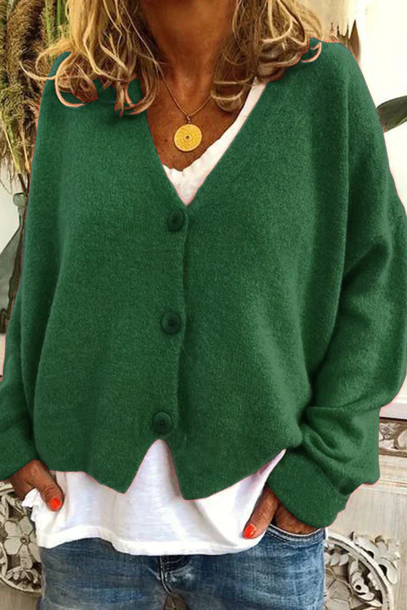 Dames Cardigan Gebreid Warm Comfortabel Klassiek