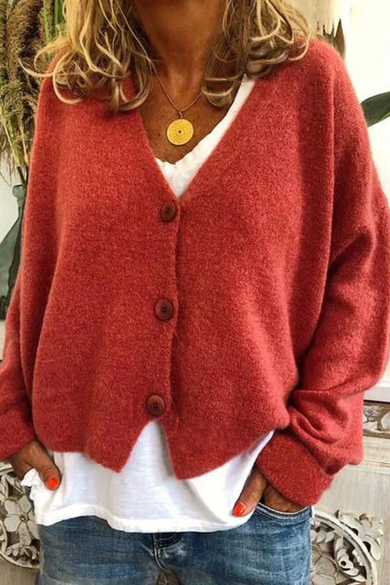 Dames Cardigan Gebreid Warm Comfortabel Klassiek