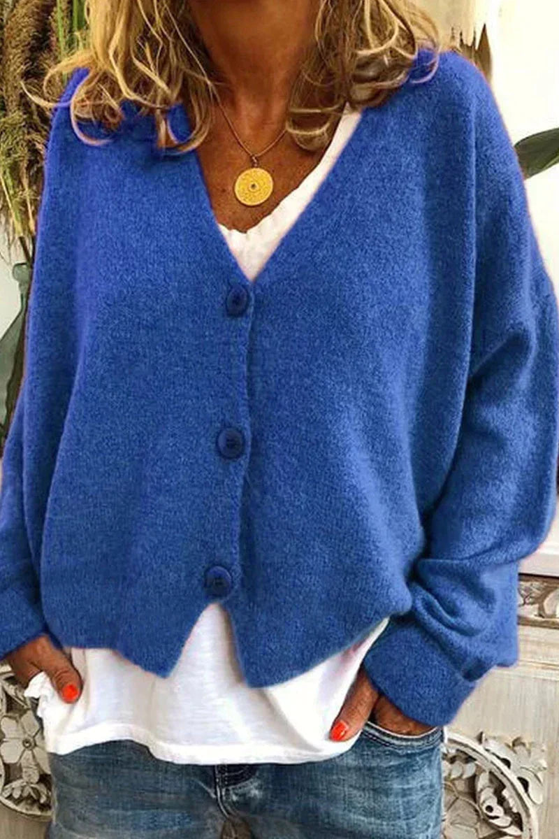 Dames Cardigan Gebreid Warm Comfortabel Klassiek