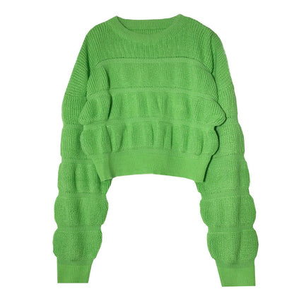 Dames Trui Kort Trendy met Structuur Stijlvol