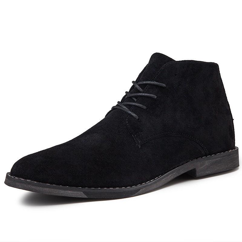 Zwarte Herenschoenen Leer Elegante Stijl