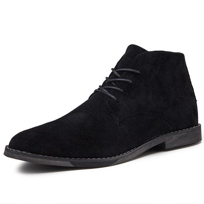 Zwarte Herenschoenen Leer Elegante Stijl