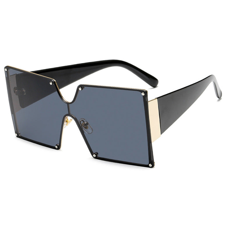 Dames Zonnebril Trendy Met Metaal Montuur Groot Model - StudioMarella