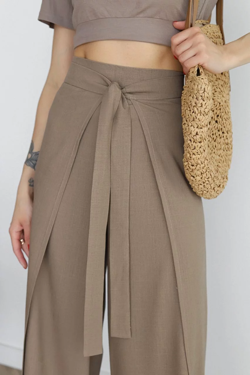 Linnen Pantalon Wijd Model Zomer