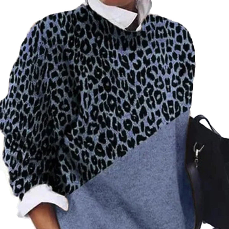 Dames Trui Luipaardprint Gevoerd Warm en Stijlvol