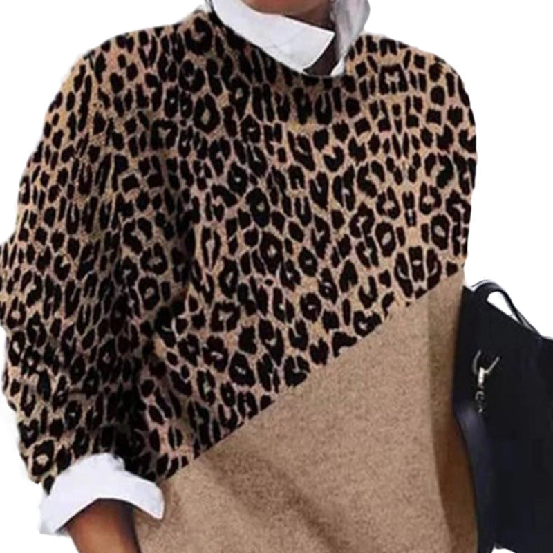 Dames Trui Luipaardprint Gevoerd Warm en Stijlvol
