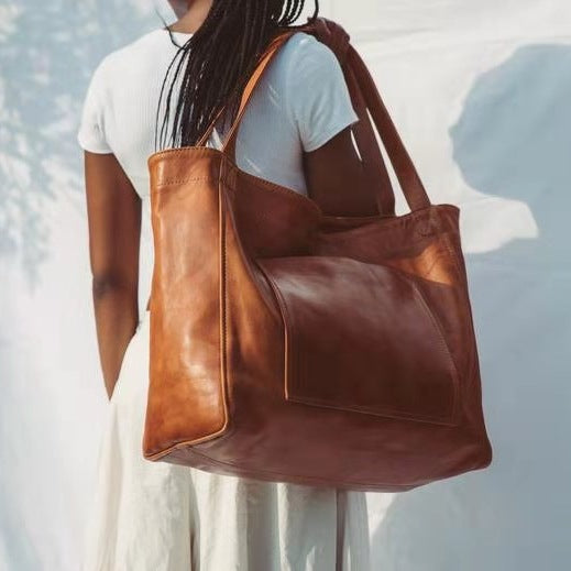 Grote Leren Dames Tote Tas Faux Leer Shopper - StudioMarella