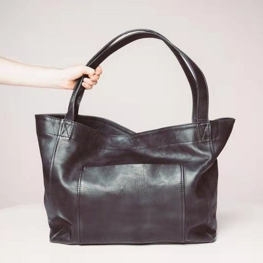 Grote Leren Dames Tote Tas Faux Leer Shopper