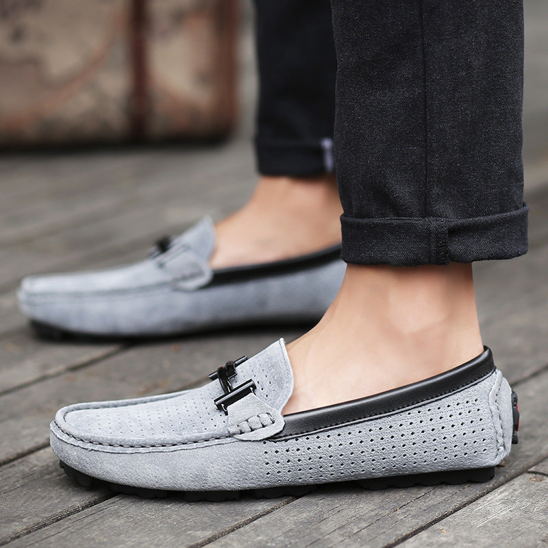 Lederen Herenschoenen Loafers Comfortabel Ademend