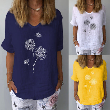 Zonnebloem Blouse Lente Zomer Vrouwen