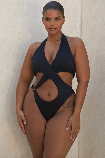 Dames Badpak Diepe V-Hals Halternek Zomers Trendy