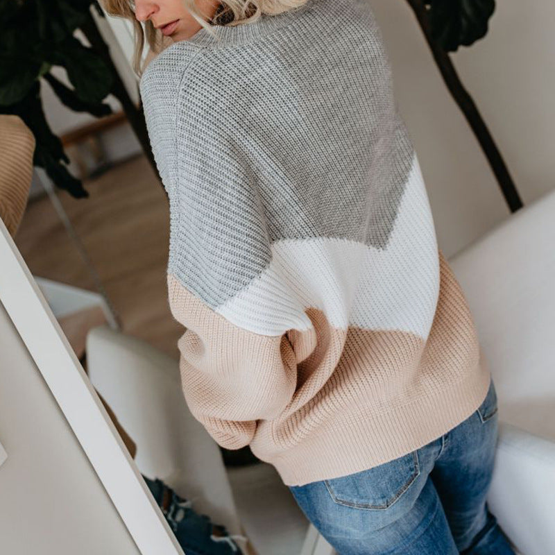 Dames Trui Kleurvlakken Stijlvol Trendy Design