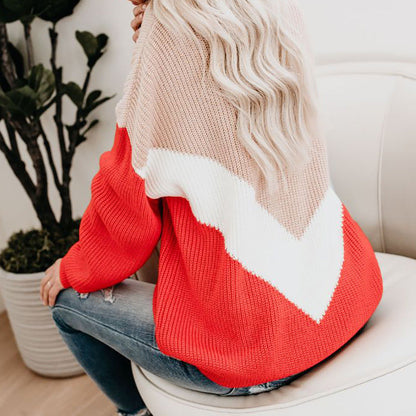 Dames Trui Kleurvlakken Stijlvol Trendy Design