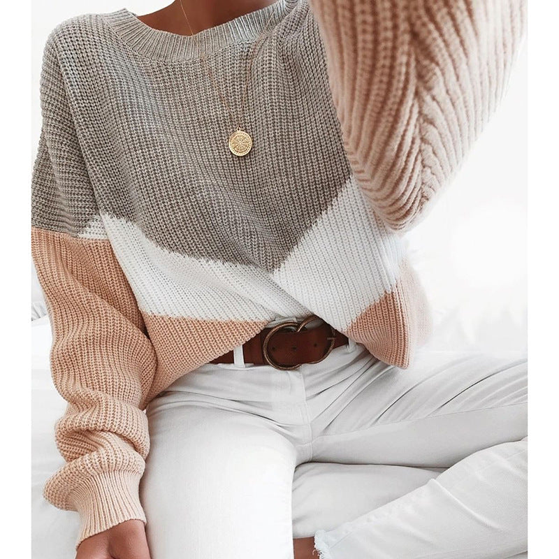 Dames Trui Kleurvlakken Stijlvol Trendy Design