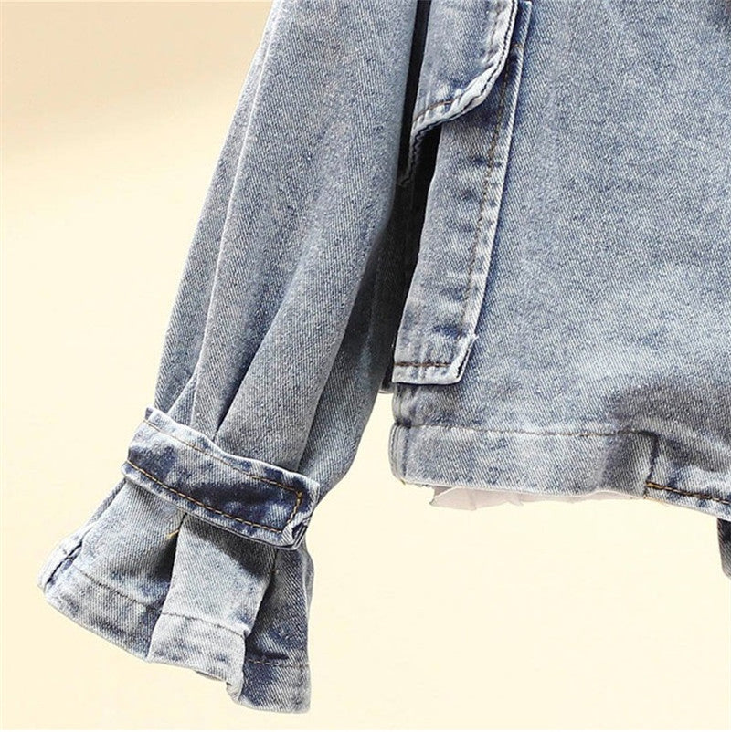 Dames Oversized Jeans Jas Vintage Look Modern Design