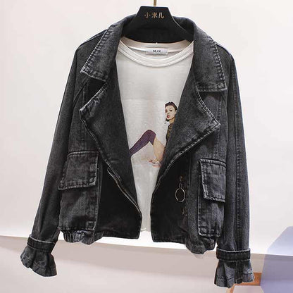 Dames Oversized Jeans Jas Vintage Look Modern Design