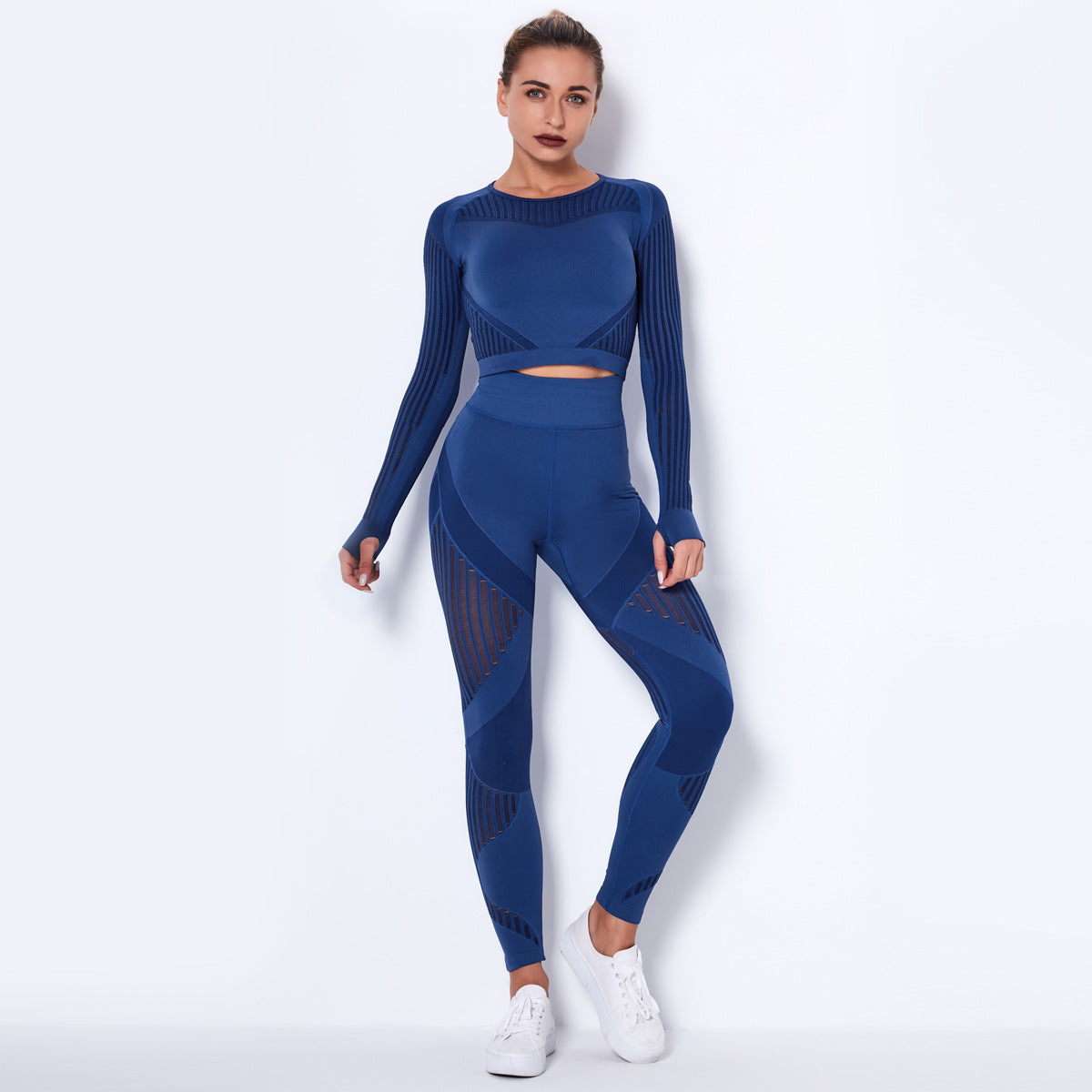 Dames Yoga Set Zacht Elastisch Lange Mouw