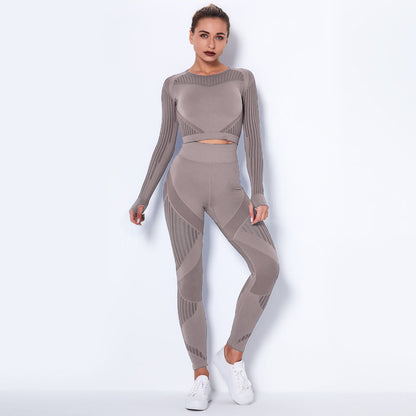 Dames Yoga Set Zacht Elastisch Lange Mouw
