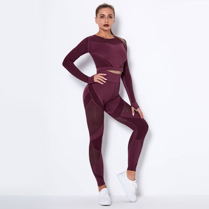 Dames Yoga Set Zacht Elastisch Lange Mouw