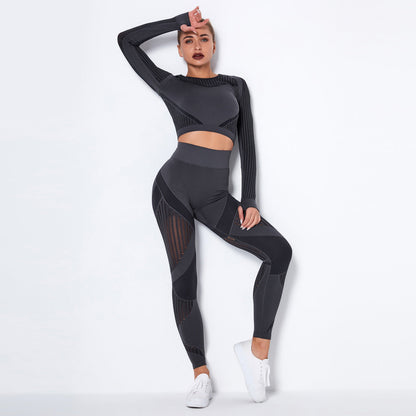 Dames Yoga Set Zacht Elastisch Lange Mouw