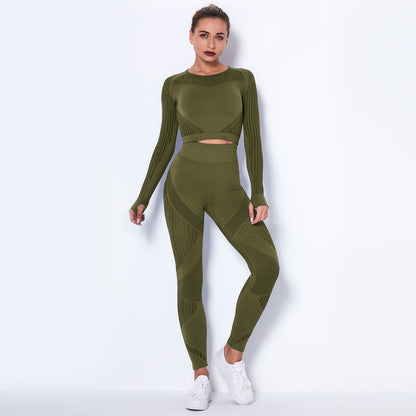 Dames Yoga Set Zacht Elastisch Lange Mouw