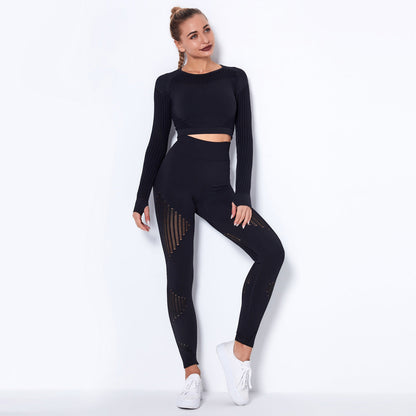 Dames Yoga Set Zacht Elastisch Lange Mouw