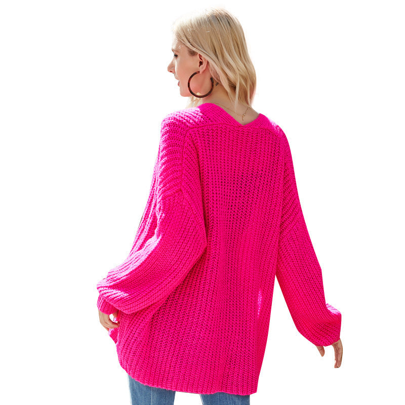 Dames Trui Lange Gebreide Vest Stijlvol Model