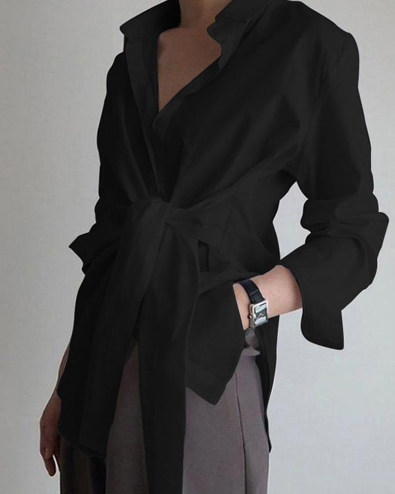Dames Blouse met Strik Detail Elegant en Stijlvol