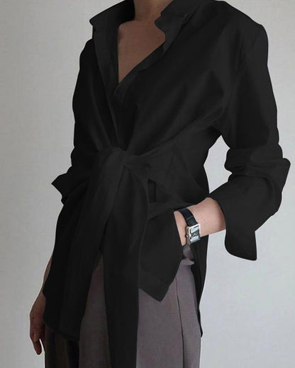 Dames Blouse met Strik Detail Elegant en Stijlvol