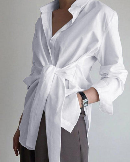 Dames Blouse met Strik Detail Elegant en Stijlvol