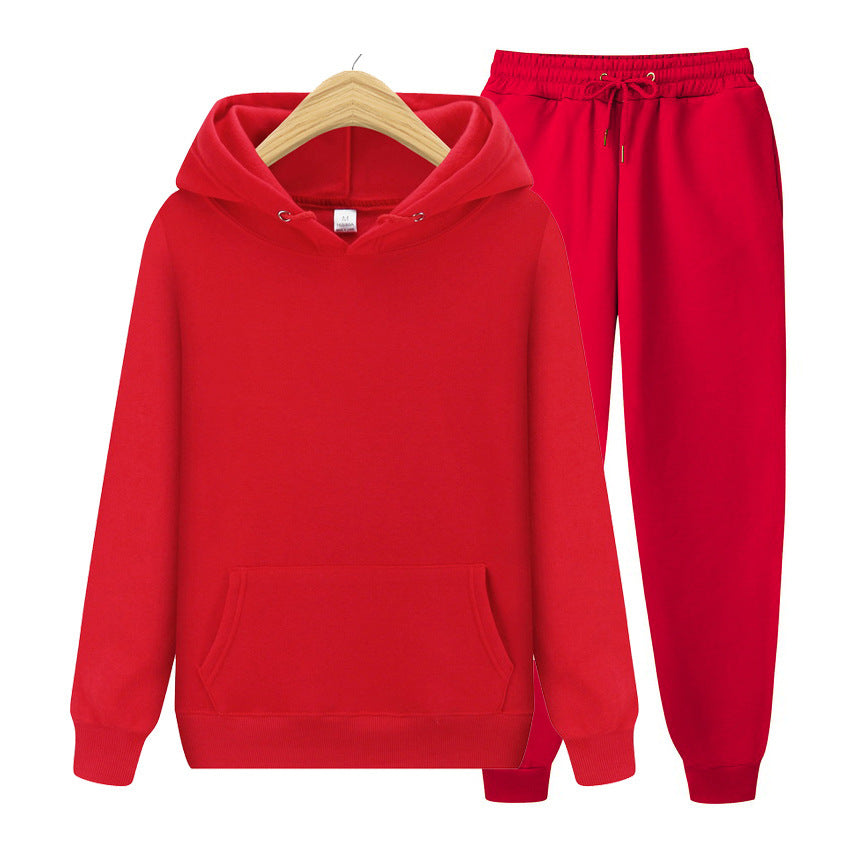 Dames Joggingbroek Set met Capuchon en Zak → Dames Joggingset Capuchonbroek met Zijzakken