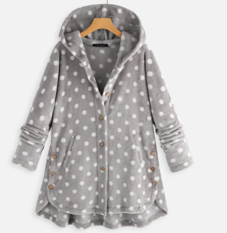 Zachte Fleece Badjas voor Dames met Capuchon