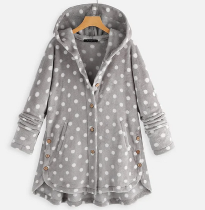 Zachte Fleece Badjas voor Dames met Capuchon