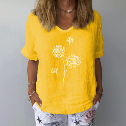 Zonnebloem Blouse Lente Zomer Vrouwen