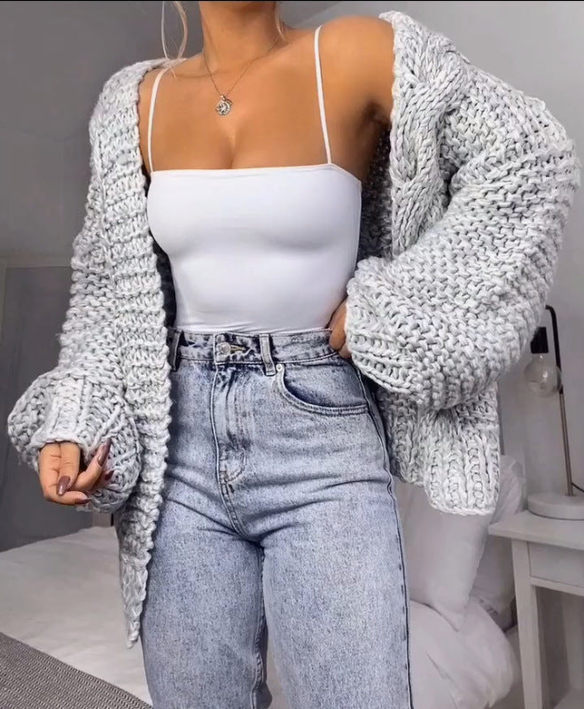 Dames Vest Gebreid Chunky Stijlvol Warm