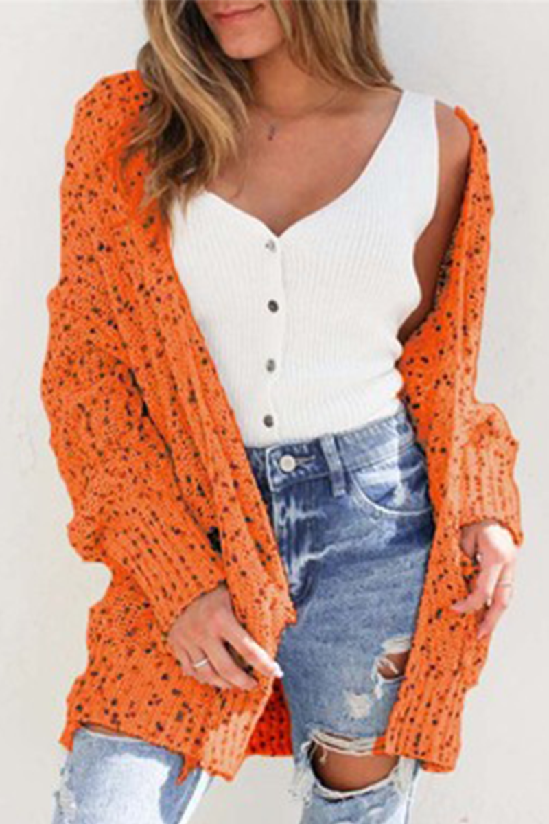 Gebreid Vest Leuke Print Comfortabel Kleurrijk