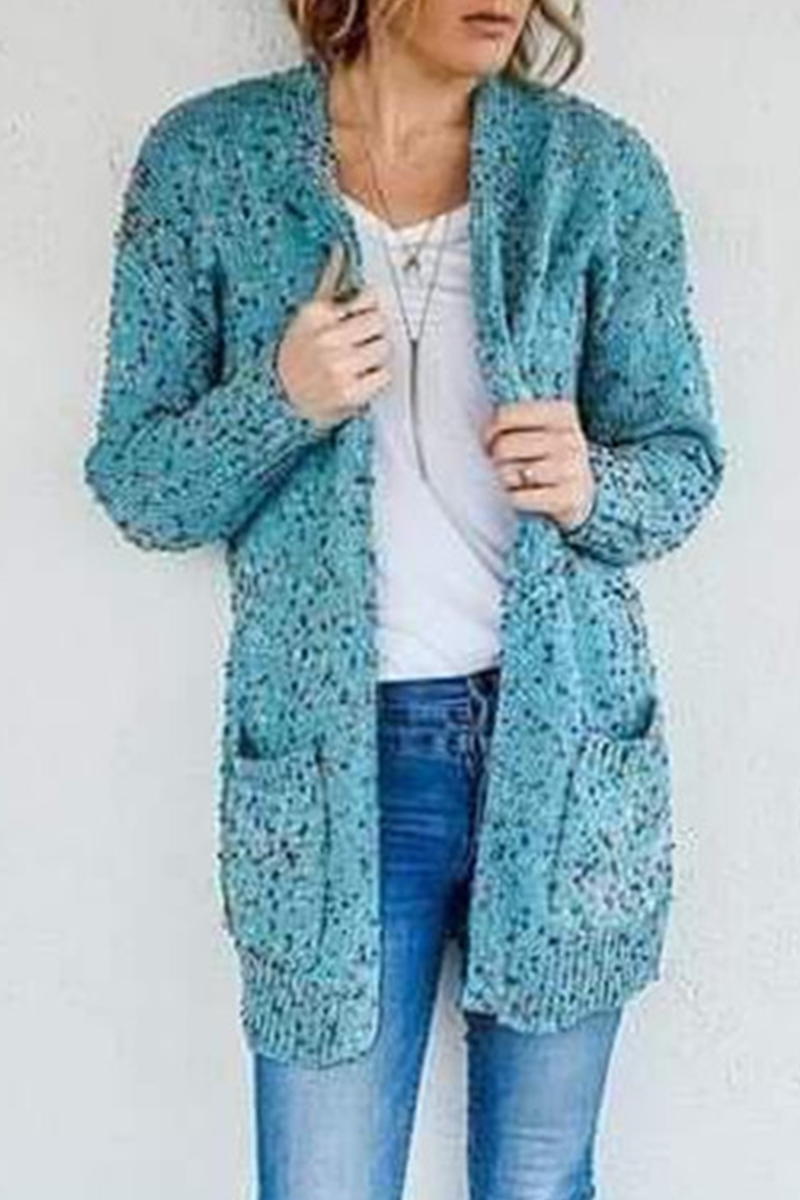 Gebreid Vest Leuke Print Comfortabel Kleurrijk