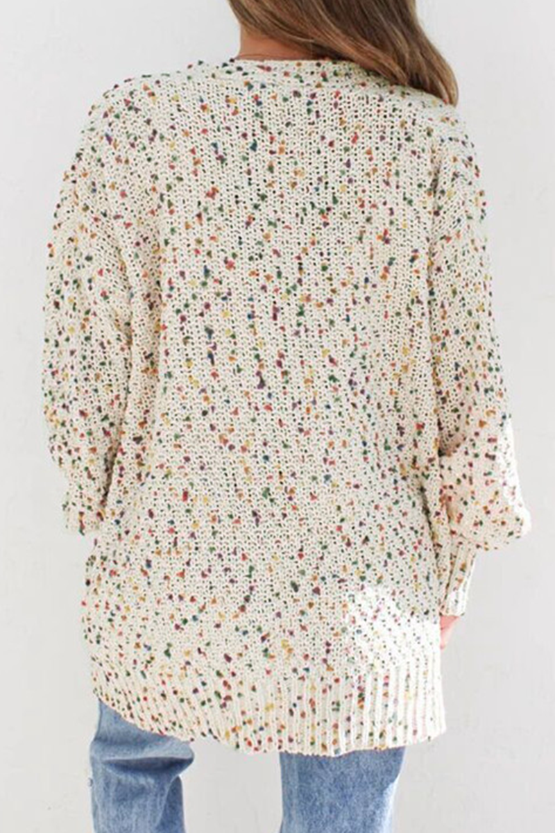Gebreid Vest Leuke Print Comfortabel Kleurrijk