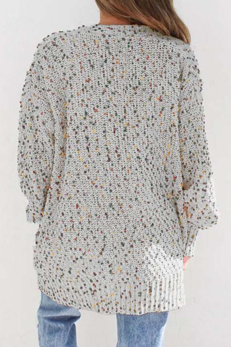 Gebreid Vest Leuke Print Comfortabel Kleurrijk