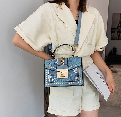 Dames Schoudertas Slangenprint Lederlook Modieus Model