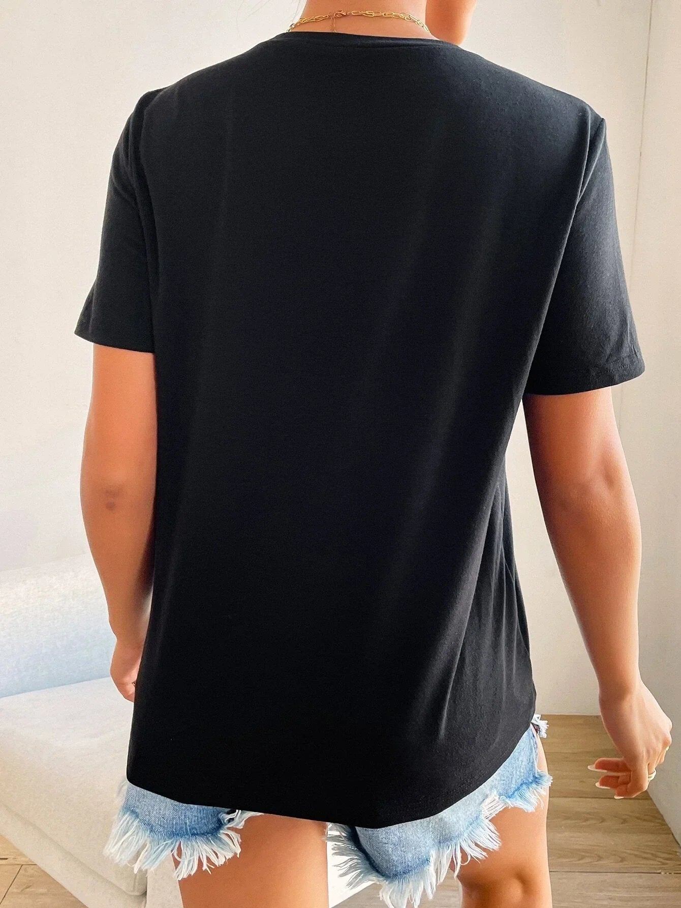 Dames T-Shirt met Hart - Eenvoudig Stijlvol Katoen