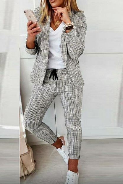 Dames Patchwork Set - Casual Tweedelige Outfit Stijlvol en Comfortabel - StudioMarella