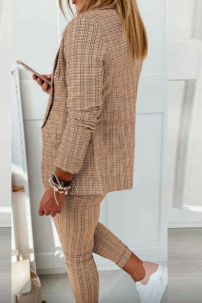 Dames Patchwork Set - Casual Tweedelige Outfit Stijlvol en Comfortabel