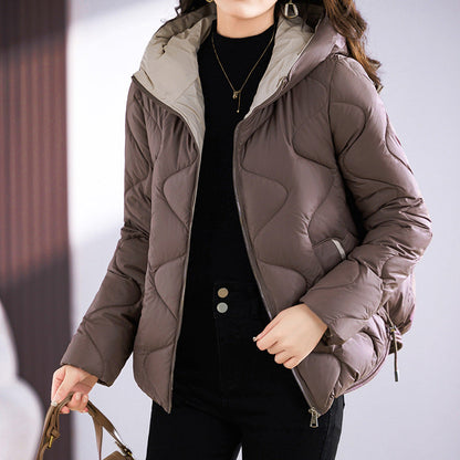 Dames Parka Jas Gewatteerd Waterdicht met Capuchon en Zakken