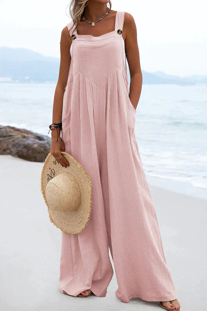 Zomer Jumpsuit Vierkante Halslijn Casual Dameskleding