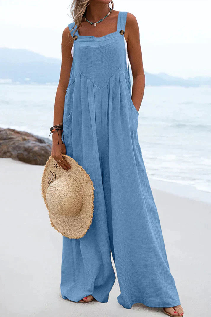 Zomer Jumpsuit Vierkante Halslijn Casual Dameskleding