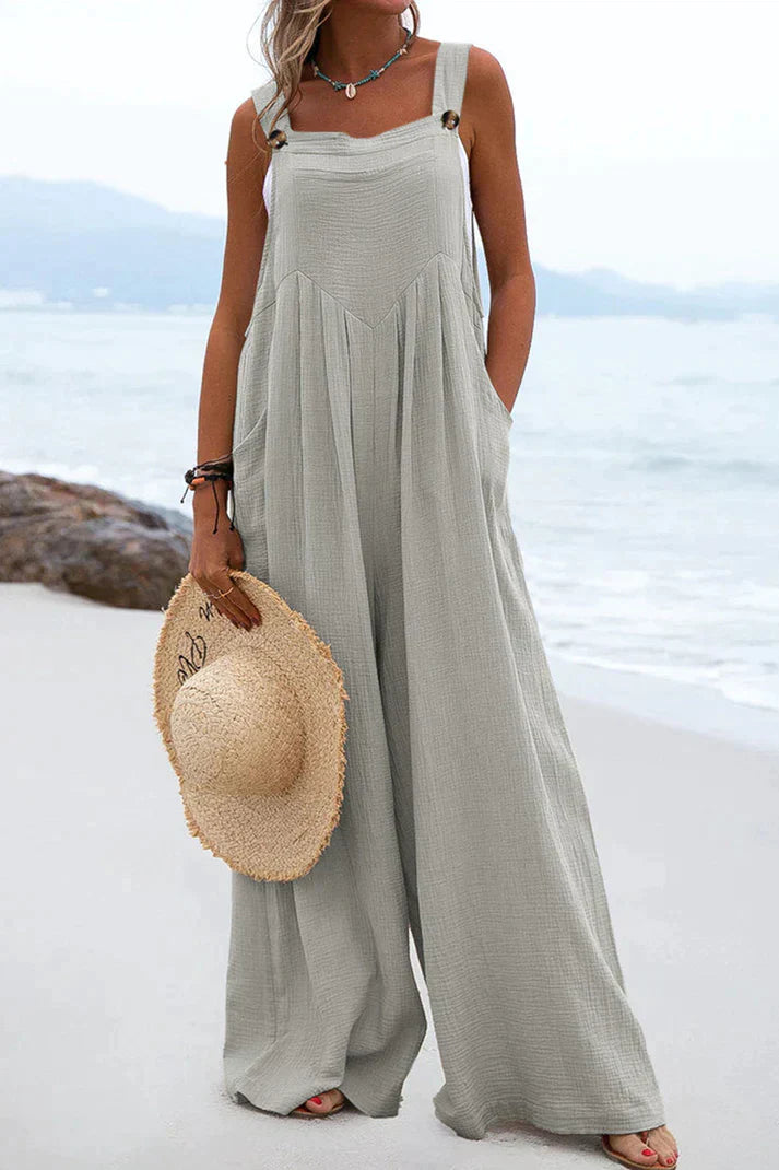 Zomer Jumpsuit Vierkante Halslijn Casual Dameskleding
