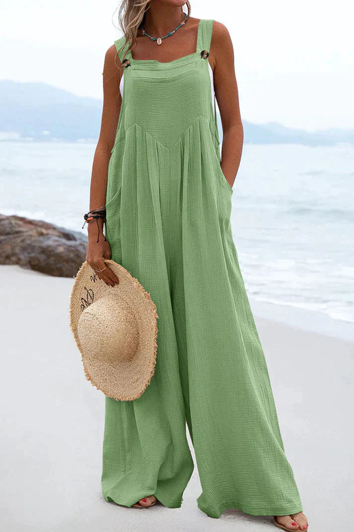 Zomer Jumpsuit Vierkante Halslijn Casual Dameskleding