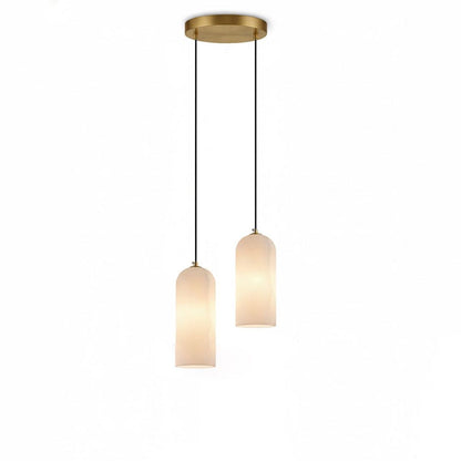 Alabasten Hanglamp met Gevlochten Snoer – Natuursteen Verlichting van Enkel Lichtpunt tot 21-Lichts Cluster – Mid-Century Modern Stijl Eetkamer Hanglamp met E12/E14 Fitting